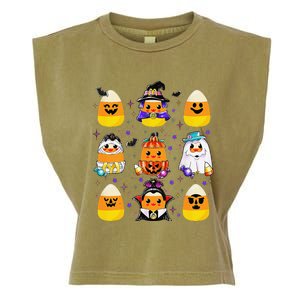 Candy Corn Halloween Costume Characters Candy Corn Crew Gift Garment-Dyed Women's Muscle Tee