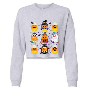 Candy Corn Halloween Costume Characters Candy Corn Crew Gift Cropped Pullover Crew