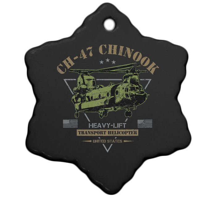 Ch47 Chinook Helicopter Ceramic Star Ornament