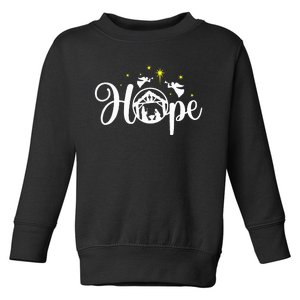 Christian Christmas Hope Jesus Nativity Scene Faith  Toddler Sweatshirt