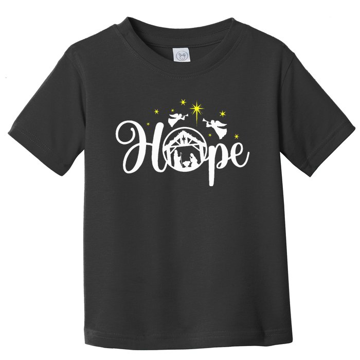 Christian Christmas Hope Jesus Nativity Scene Faith  Toddler T-Shirt