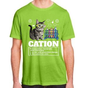 Cation Chemistry Humor Science Teacher Cat Pun Cat Lover Gift Adult ChromaSoft Performance T-Shirt