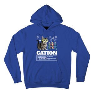 Cation Chemistry Humor Science Teacher Cat Pun Cat Lover Gift Hoodie