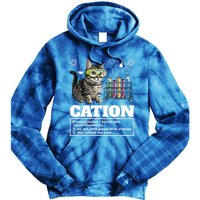 Cation Chemistry Humor Science Teacher Cat Pun Cat Lover Gift Tie Dye Hoodie