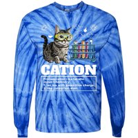 Cation Chemistry Humor Science Teacher Cat Pun Cat Lover Gift Tie-Dye Long Sleeve Shirt