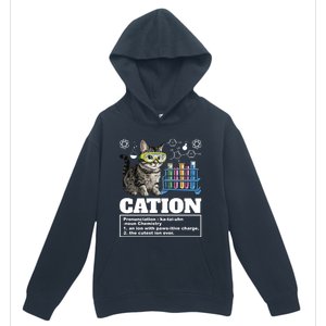 Cation Chemistry Humor Science Teacher Cat Pun Cat Lover Gift Urban Pullover Hoodie