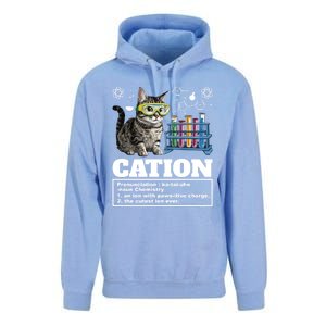 Cation Chemistry Humor Science Teacher Cat Pun Cat Lover Gift Unisex Surf Hoodie