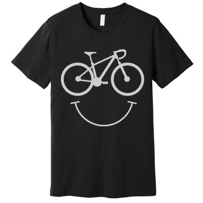 Cute Cycling Happy Face Gift Premium T-Shirt