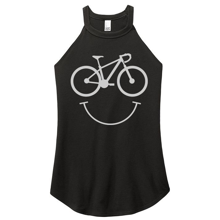 Cute Cycling Happy Face Gift Women's Perfect Tri Rocker Tank