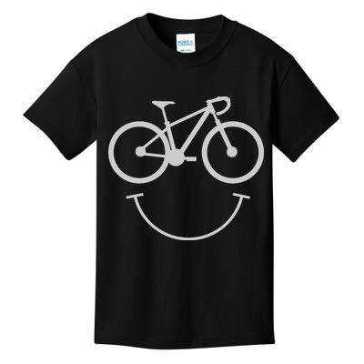 Cute Cycling Happy Face Gift Kids T-Shirt