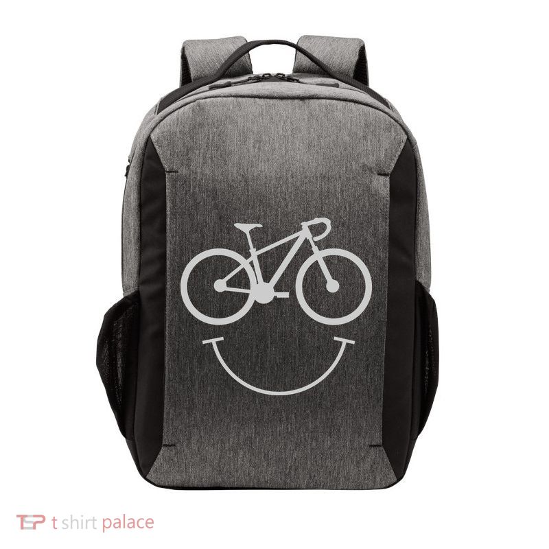 Cute Cycling Happy Face Gift Vector Backpack