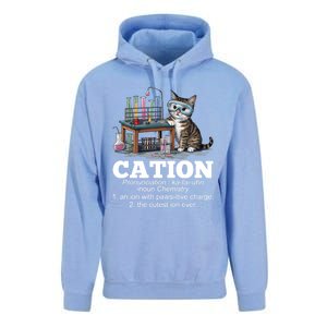 Cation Chemistry Humor Science Teacher Cat Pun Funny Gift Unisex Surf Hoodie