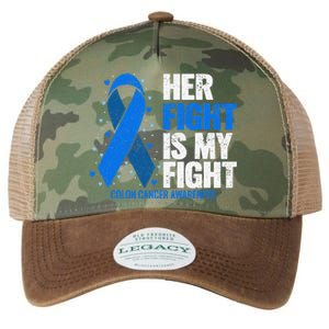 Colon Cancer Her Fight is my Fight Colon Cancer Awareness Legacy Tie Dye Trucker Hat