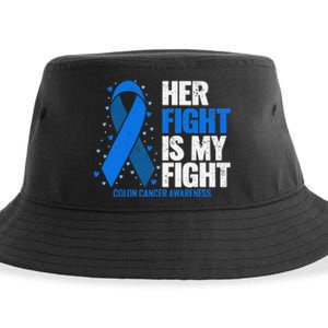 Colon Cancer Her Fight is my Fight Colon Cancer Awareness Sustainable Bucket Hat