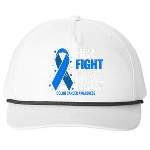 Colon Cancer Her Fight is my Fight Colon Cancer Awareness Snapback Five-Panel Rope Hat