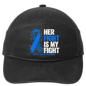 Colon Cancer Her Fight is my Fight Colon Cancer Awareness 7-Panel Snapback Hat