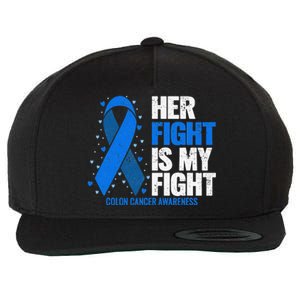 Colon Cancer Her Fight is my Fight Colon Cancer Awareness Wool Snapback Cap