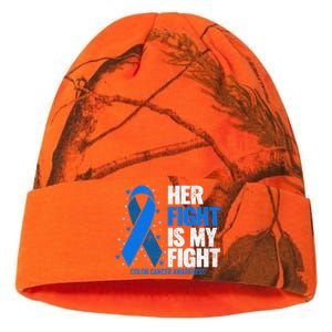 Colon Cancer Her Fight is my Fight Colon Cancer Awareness Kati Licensed 12" Camo Beanie