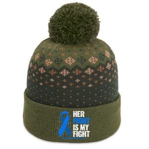 Colon Cancer Her Fight is my Fight Colon Cancer Awareness The Baniff Cuffed Pom Beanie