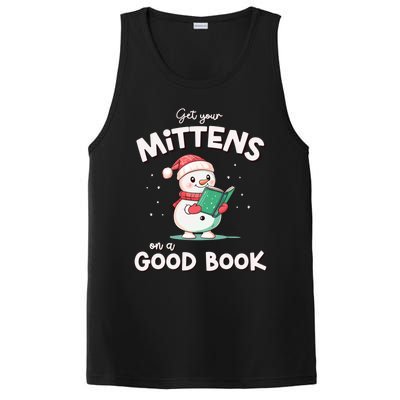 Cute Christmas Holiday Snow Mittens On A Good Book Gift PosiCharge Competitor Tank