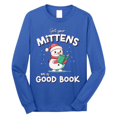 Cute Christmas Holiday Snow Mittens On A Good Book Gift Long Sleeve Shirt