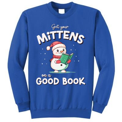 Cute Christmas Holiday Snow Mittens On A Good Book Gift Sweatshirt