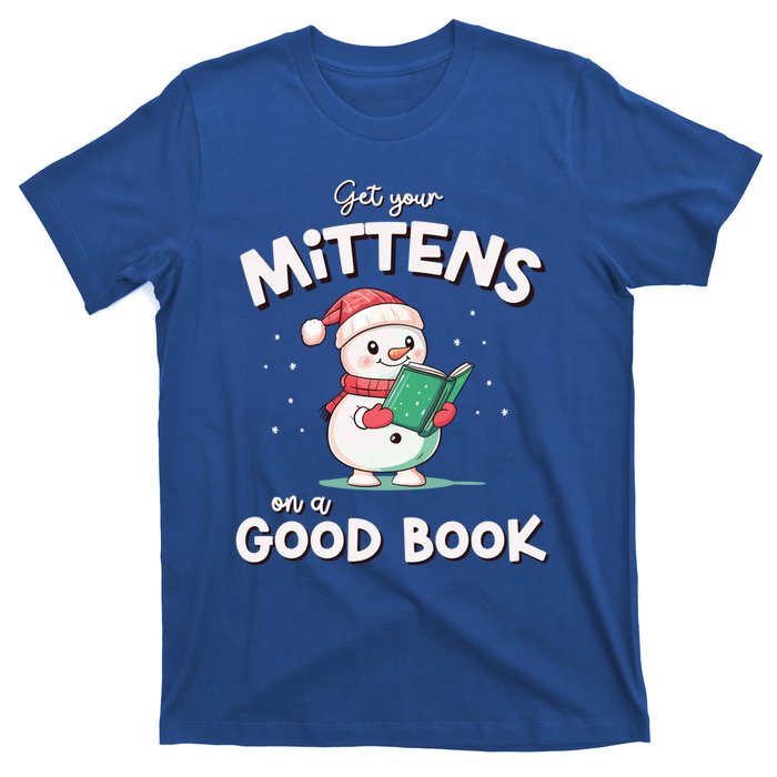 Cute Christmas Holiday Snow Mittens On A Good Book Gift T-Shirt