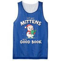 Cute Christmas Holiday Snow Mittens On A Good Book Gift Mesh Reversible Basketball Jersey Tank