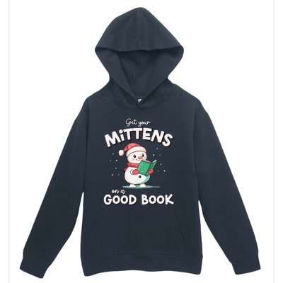 Cute Christmas Holiday Snow Mittens On A Good Book Gift Urban Pullover Hoodie