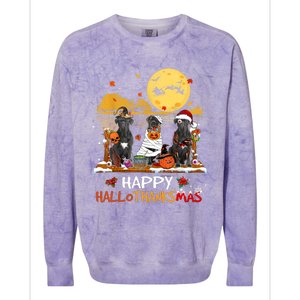 Cane Corso Happy Hallothanksmas Halloween Thanksgiving Xmas Funny Gift Colorblast Crewneck Sweatshirt