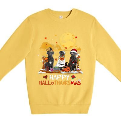 Cane Corso Happy Hallothanksmas Halloween Thanksgiving Xmas Funny Gift Premium Crewneck Sweatshirt