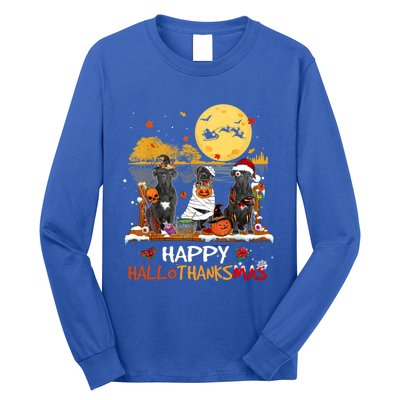 Cane Corso Happy Hallothanksmas Halloween Thanksgiving Xmas Funny Gift Long Sleeve Shirt