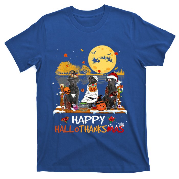 Cane Corso Happy Hallothanksmas Halloween Thanksgiving Xmas Funny Gift T-Shirt