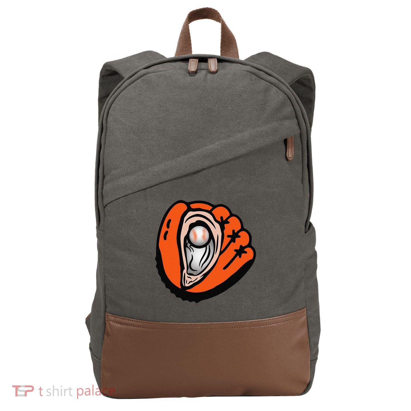 Chesapeake-Oyster-Catchers-Baseball Cotton Canvas Backpack