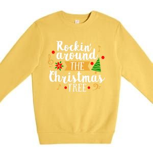 Christmas Carol Holiday Rockin Around The Christmas Tree Gift Premium Crewneck Sweatshirt