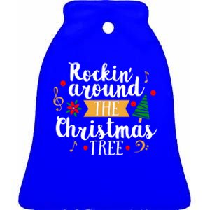 Christmas Carol Holiday Rockin Around The Christmas Tree Gift Ceramic Bell Ornament