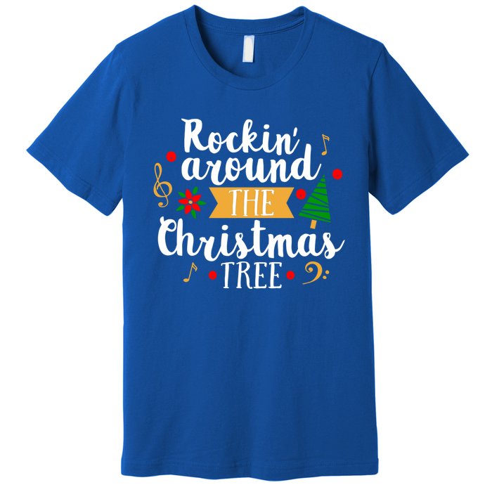 Christmas Carol Holiday Rockin Around The Christmas Tree Gift Premium T-Shirt