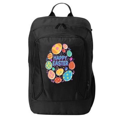 Cute Colorful Happy Easter Eggs City Backpack