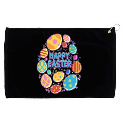 Cute Colorful Happy Easter Eggs Grommeted Golf Towel