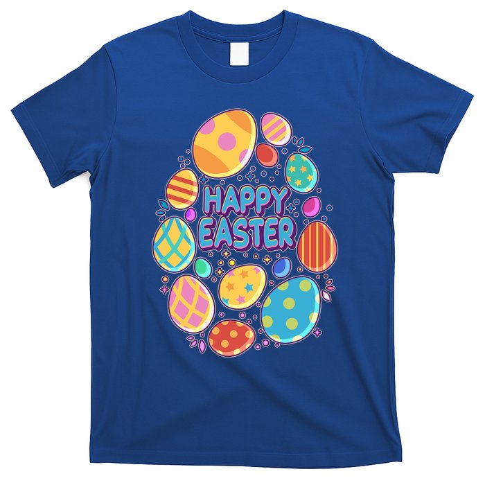 Cute Colorful Happy Easter Eggs T-Shirt