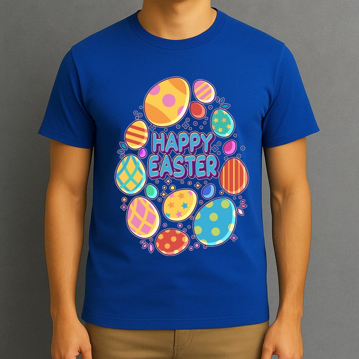 Cute Colorful Happy Easter Eggs T-Shirt