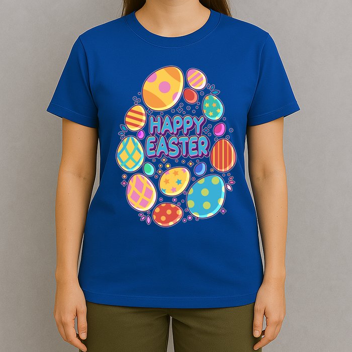 Cute Colorful Happy Easter Eggs T-Shirt