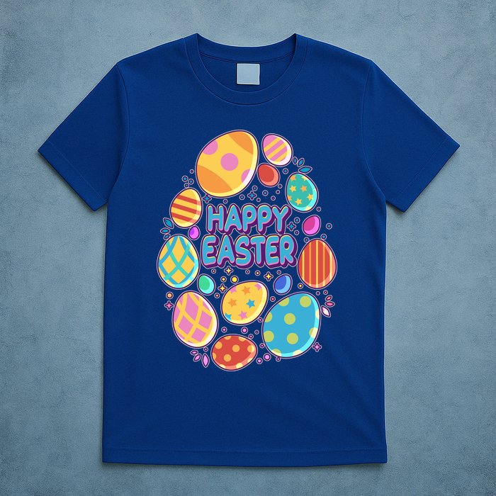 Cute Colorful Happy Easter Eggs T-Shirt