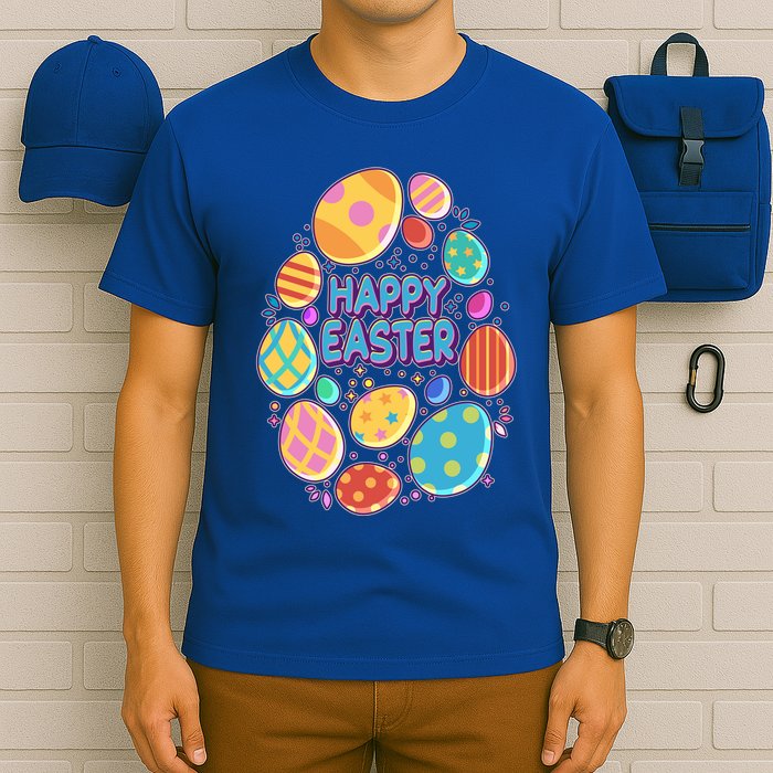 Cute Colorful Happy Easter Eggs T-Shirt