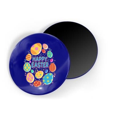 Cute Colorful Happy Easter Eggs Magnet