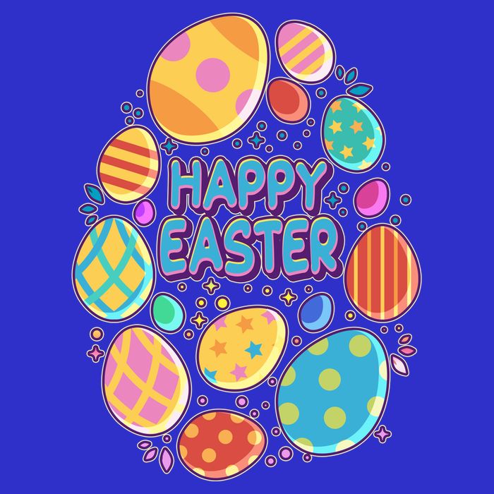 Cute Colorful Happy Easter Eggs Baby Bodysuit