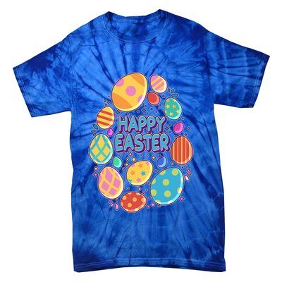 Cute Colorful Happy Easter Eggs Tie-Dye T-Shirt
