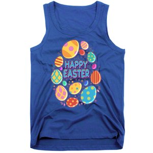 Cute Colorful Happy Easter Eggs Tank Top