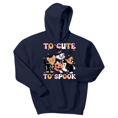 Cute Cat Halloween Too Cute To Spook Halloween Movie Kids Hoodie