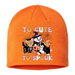 Cute Cat Halloween Too Cute To Spook Halloween Movie Sustainable Beanie